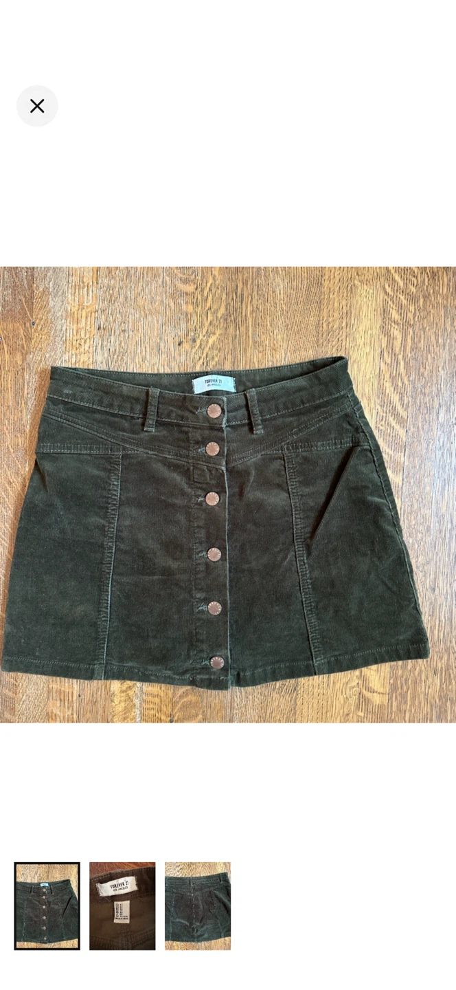 Forever 21 Corduroy Button-Front Skirt