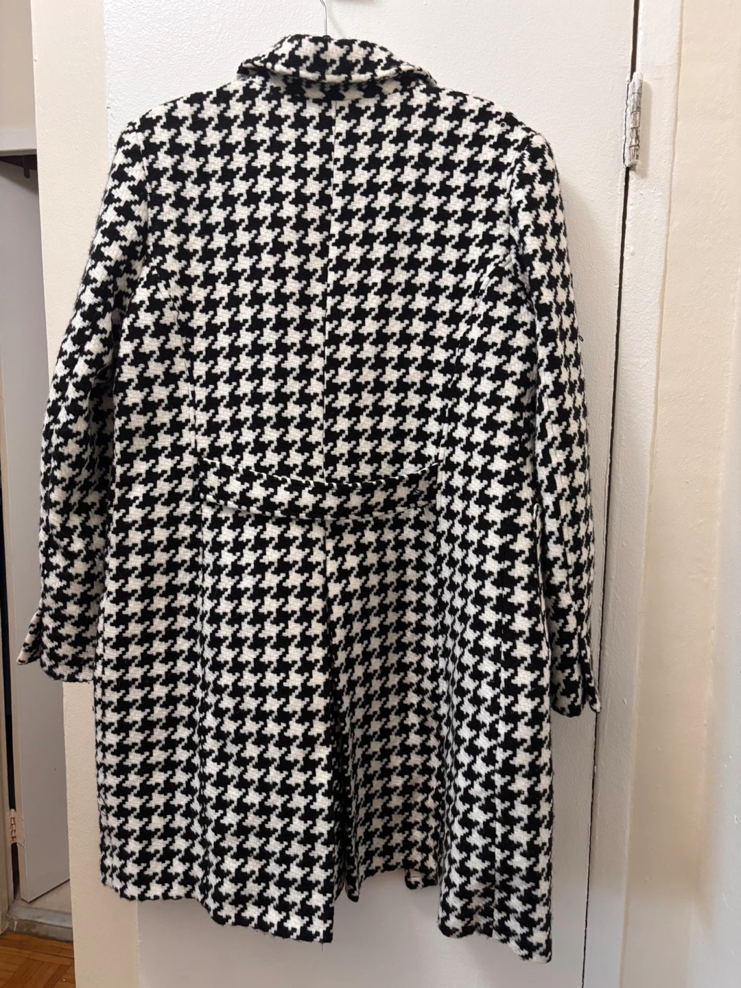 Black and white houndstooth coat - photo 2