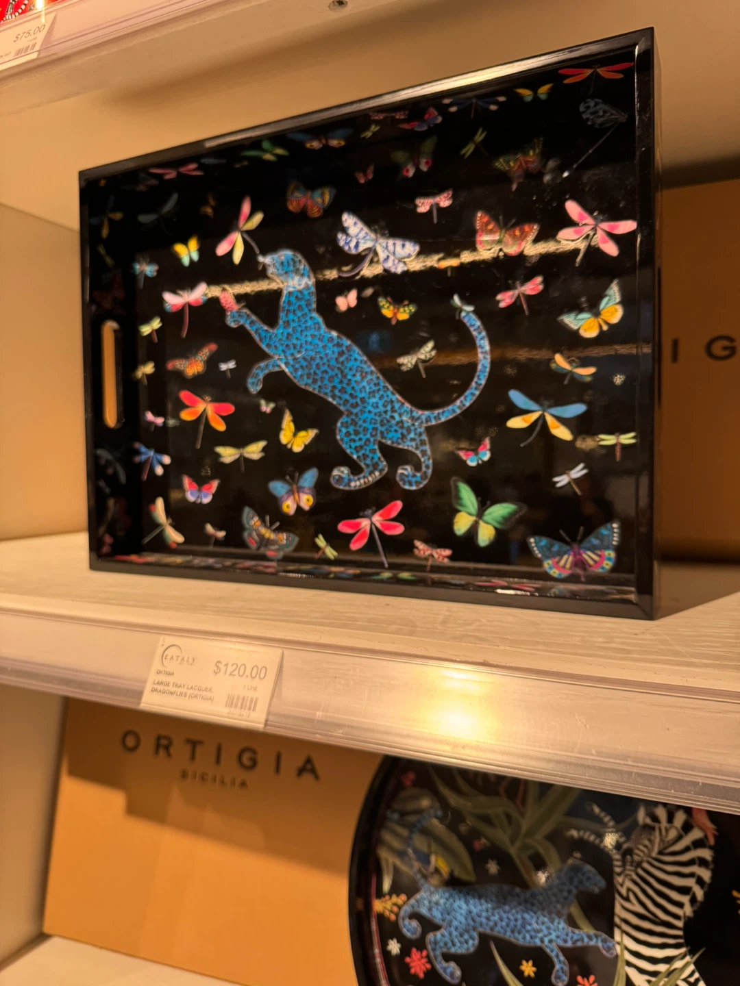 New Ortigia Sicily Large Lacquer Tray - Dragonflies - photo 3