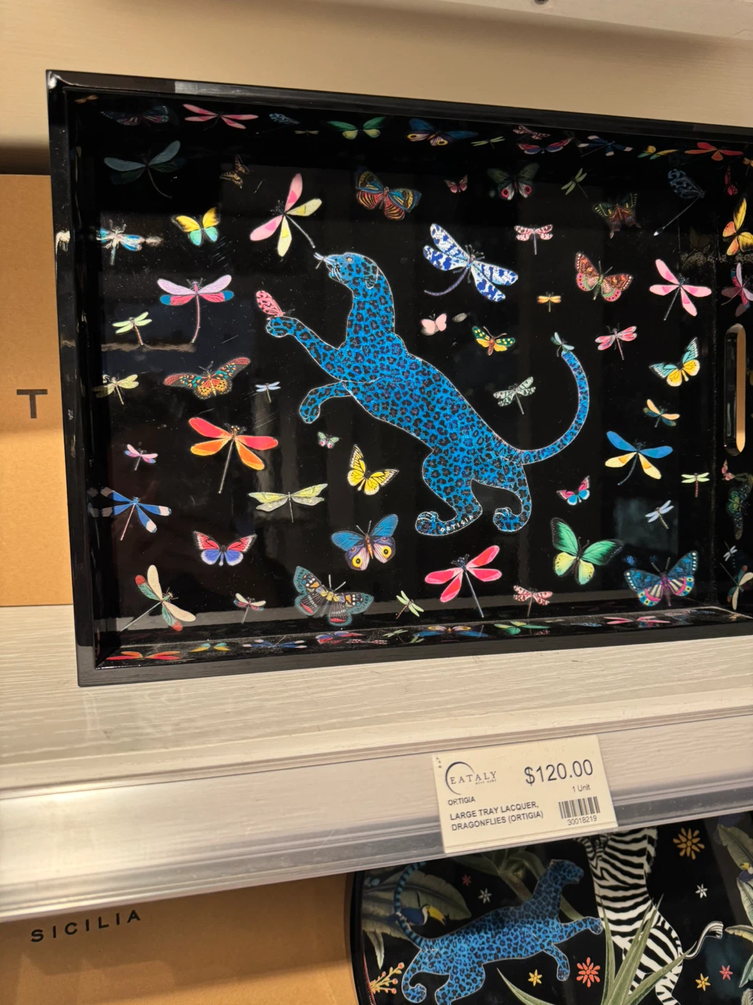 New Ortigia Sicily Large Lacquer Tray - Dragonflies
