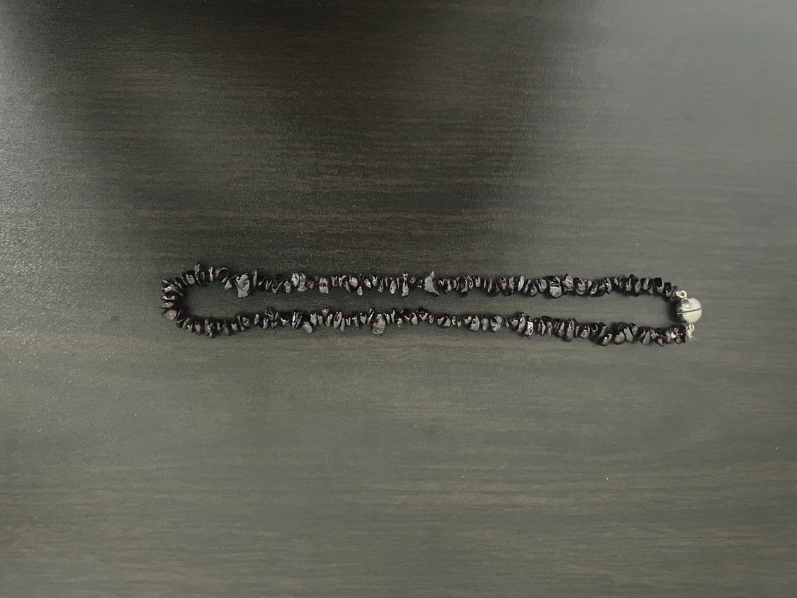 Garnet Chip Bead Necklace