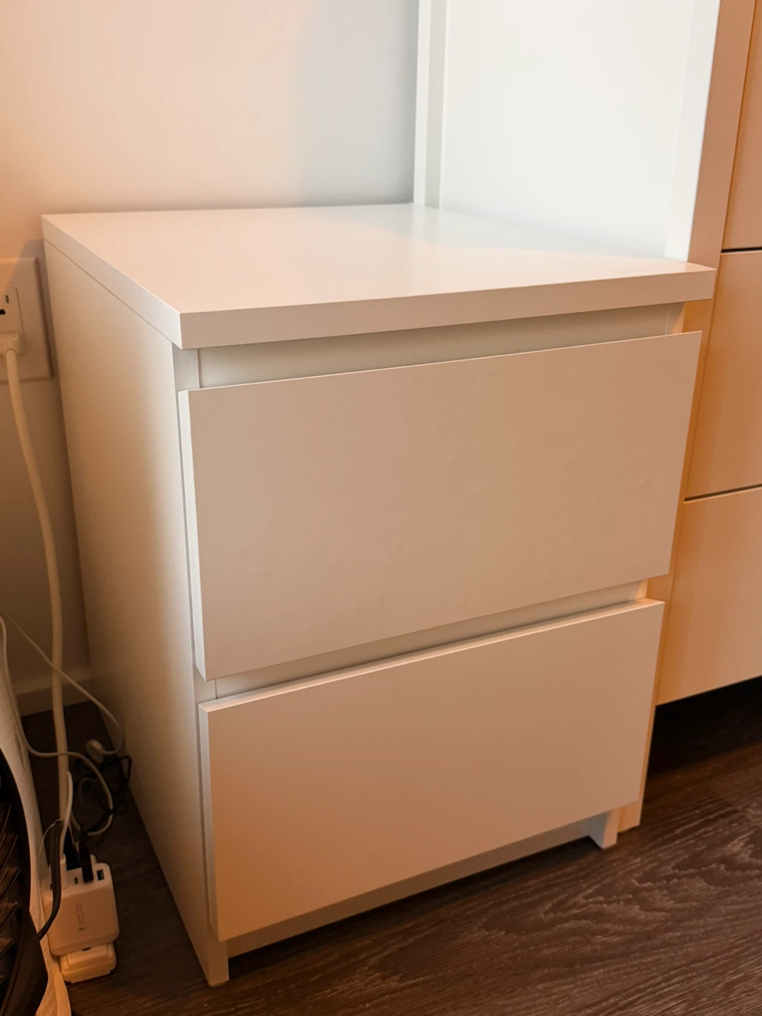 White IKEA STORKLINTA 2-Drawer Nightstand - photo 2