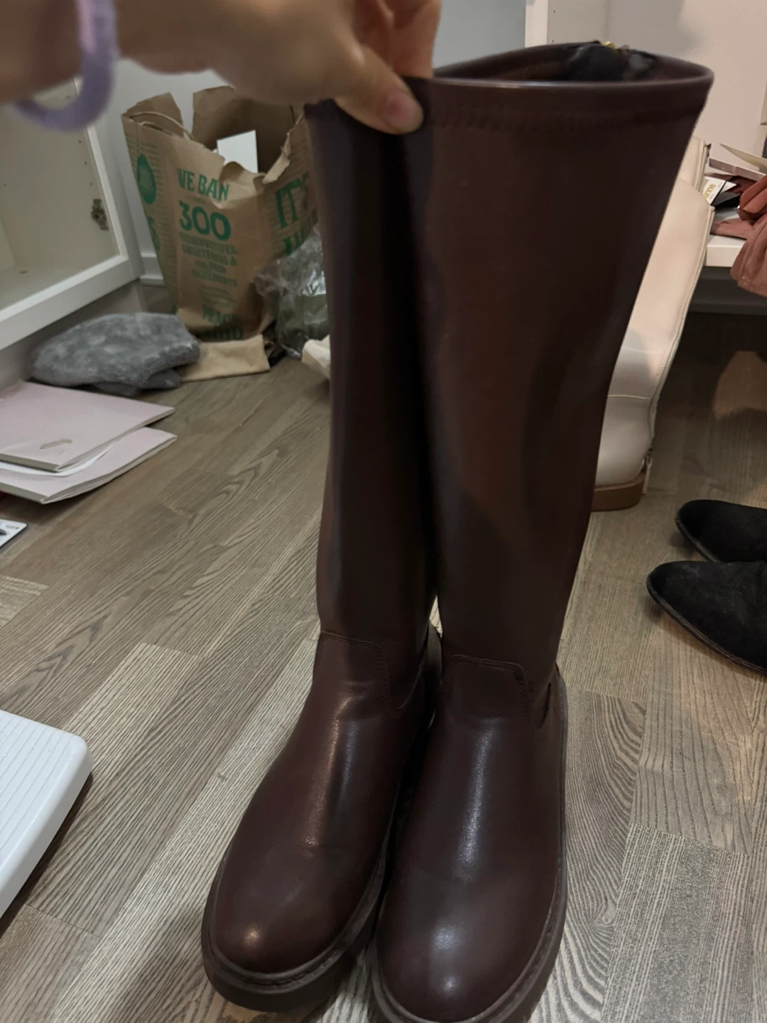 Size 7 Dark Brown Knee-High Boots - photo 4