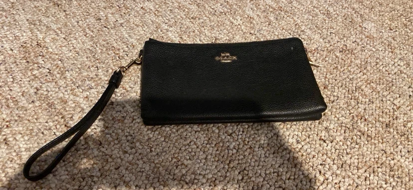 Coach Double Zip Wristlet Black