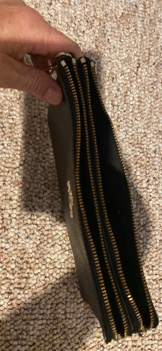 Coach Double Zip Wristlet Black - photo 4