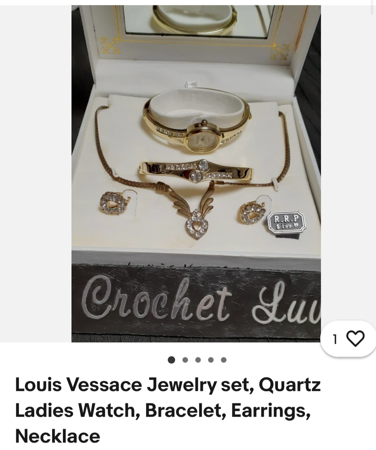 Louis Vessace Jewelry Set and Quartz Watch