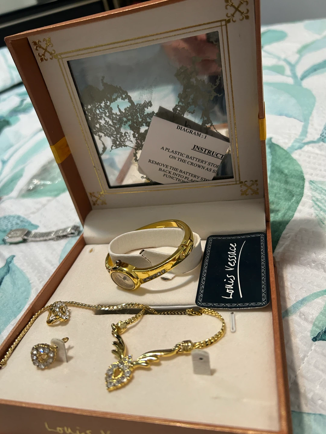 Louis Vessace Jewelry Set and Quartz Watch - photo 3