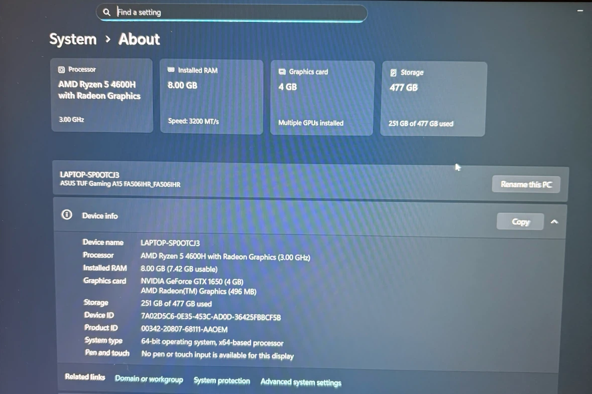 ASUS TUF gaming laptop - photo 5
