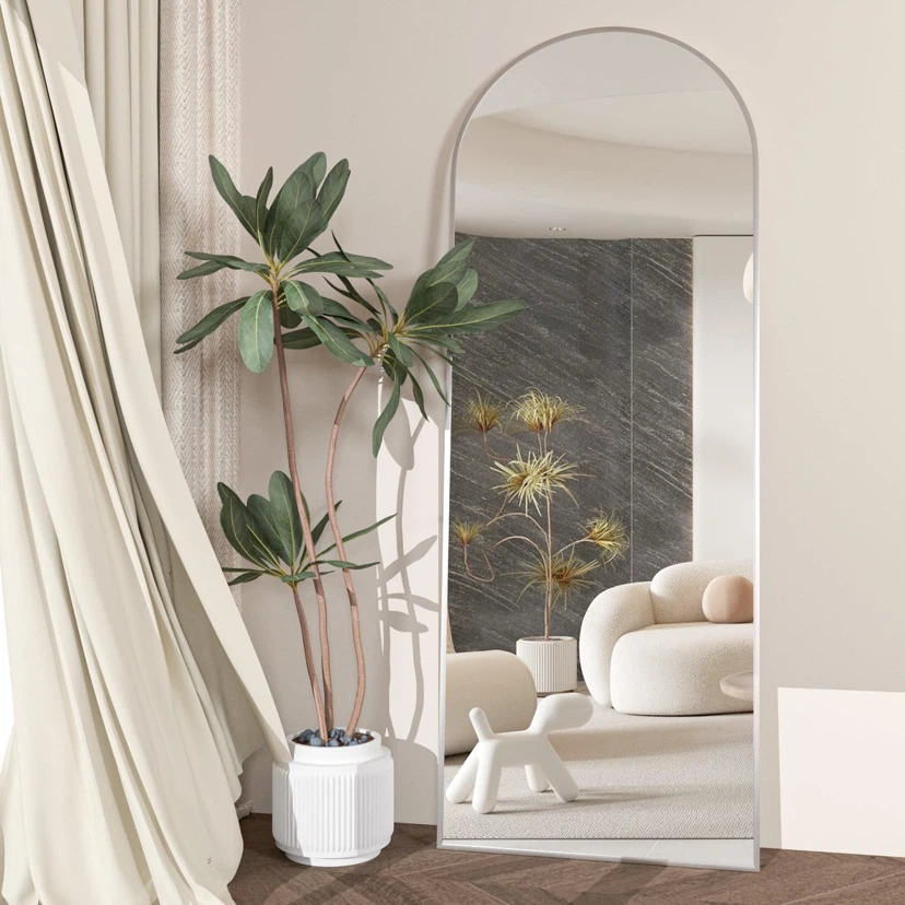 Full Length Mirror Arch Floor Mirror with Stand Arched - photo 3