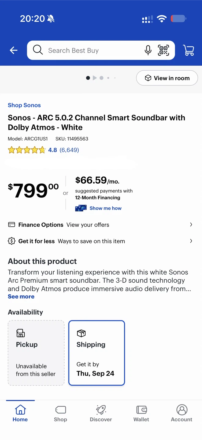 Sonos Arc Smart Soundbar - White - photo 2