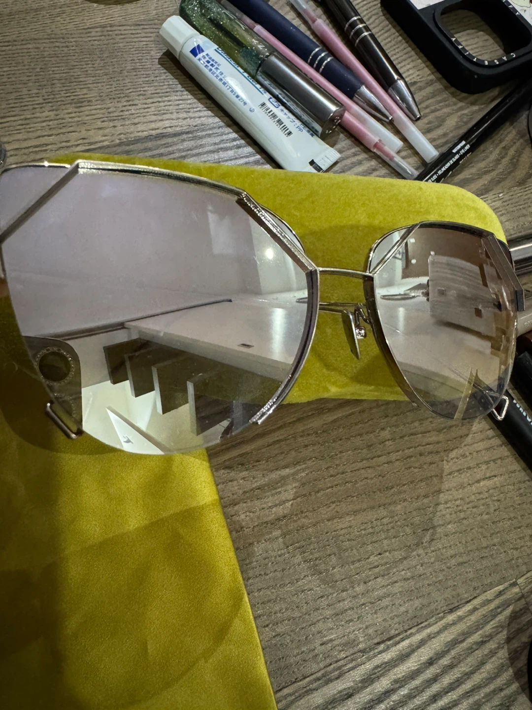 Fendi Silver Geometric Sunglasses