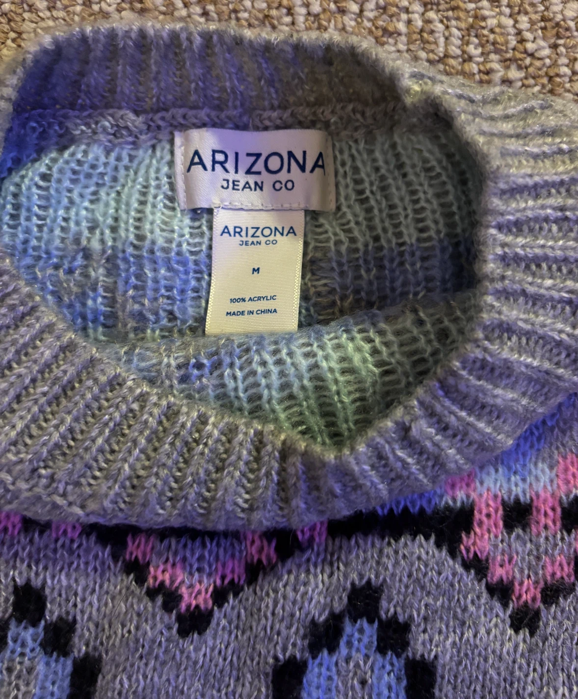 Arizona Jean Co Patterned Sweater (size M) - photo 3