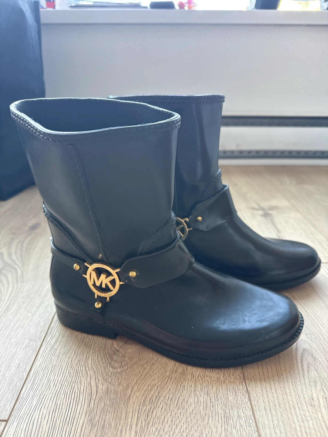 Michael Kors Black Rain Boots
