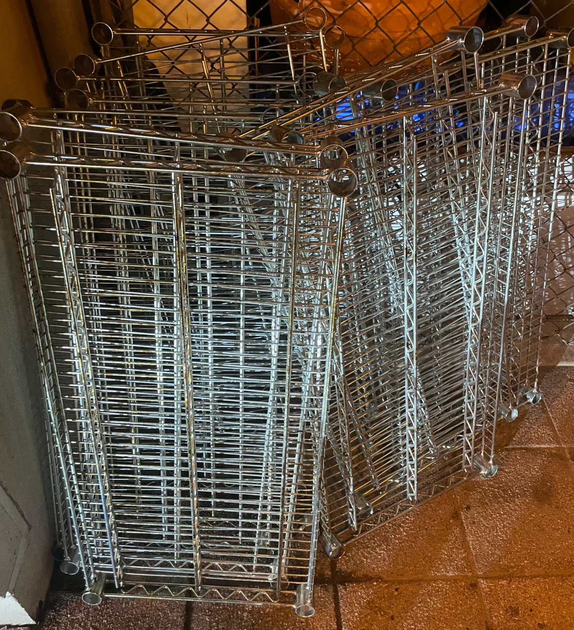 Modular Chrome Wire Shelves