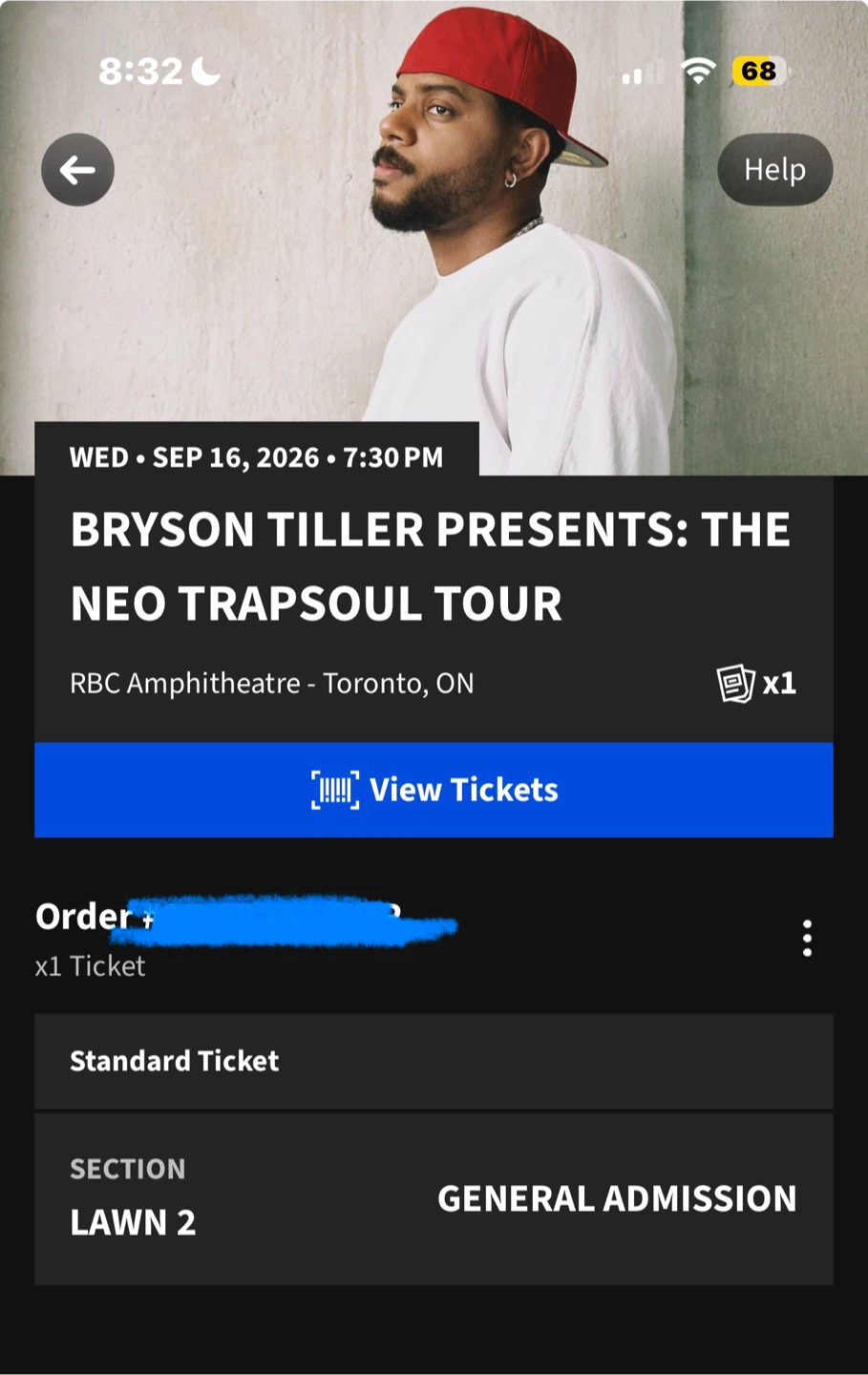 Bryson Tiller Concert Ticket - Sept 16, 2026 - photo 2