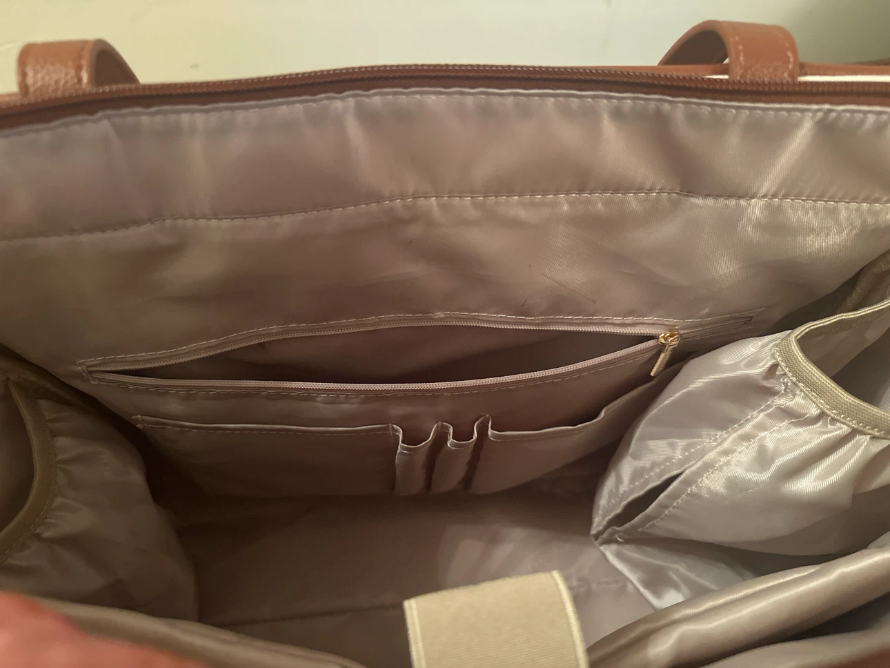 LOVEVOOK White and Brown Laptop Tote Bag - photo 5