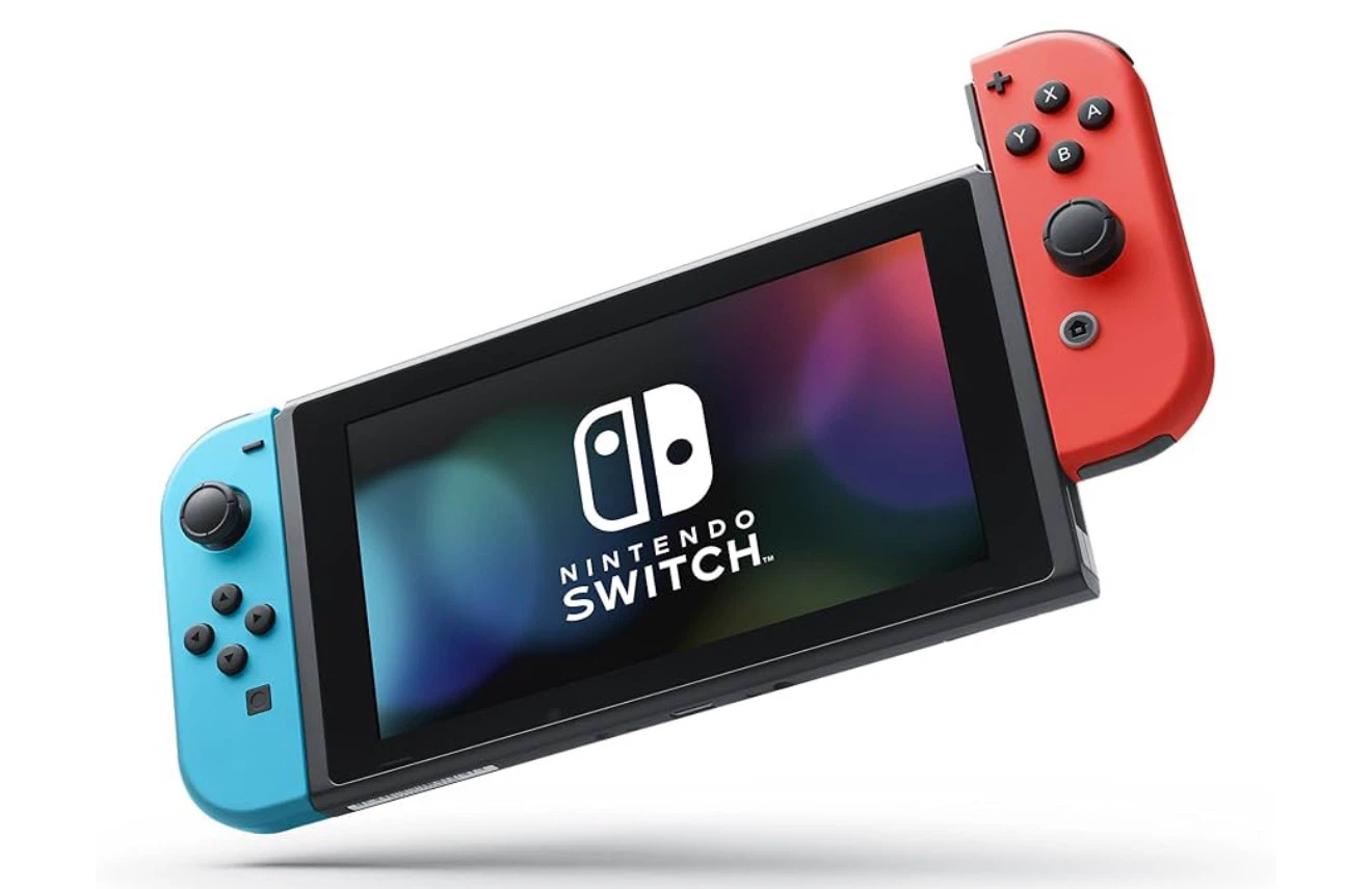 Nintendo Switch Console with Neon Blue and Red Joy-Con - photo 3