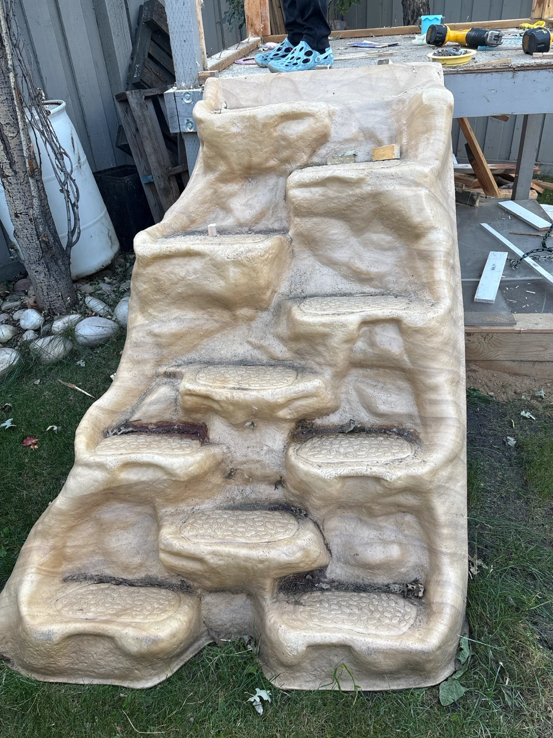 Tan Stone-Look play Park Stairs