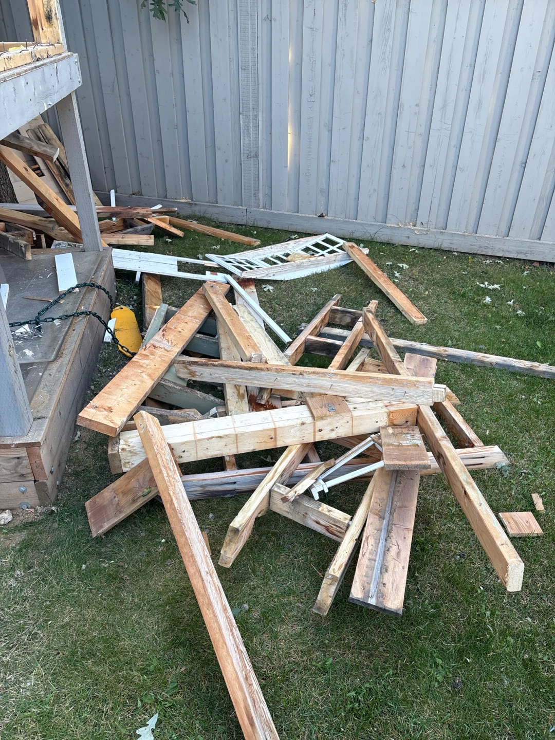 Assorted scrap wood and lumber