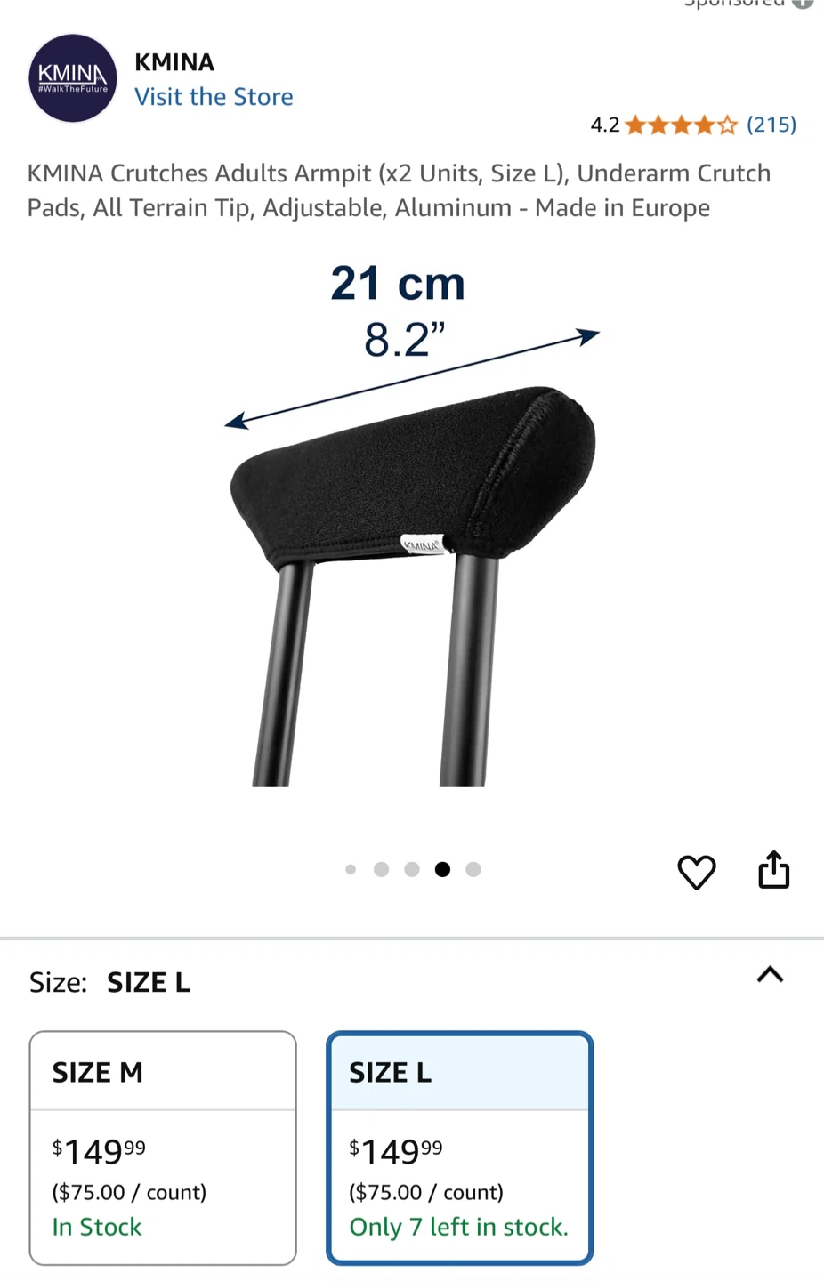 Adult Crutches, Size Large - photo 2