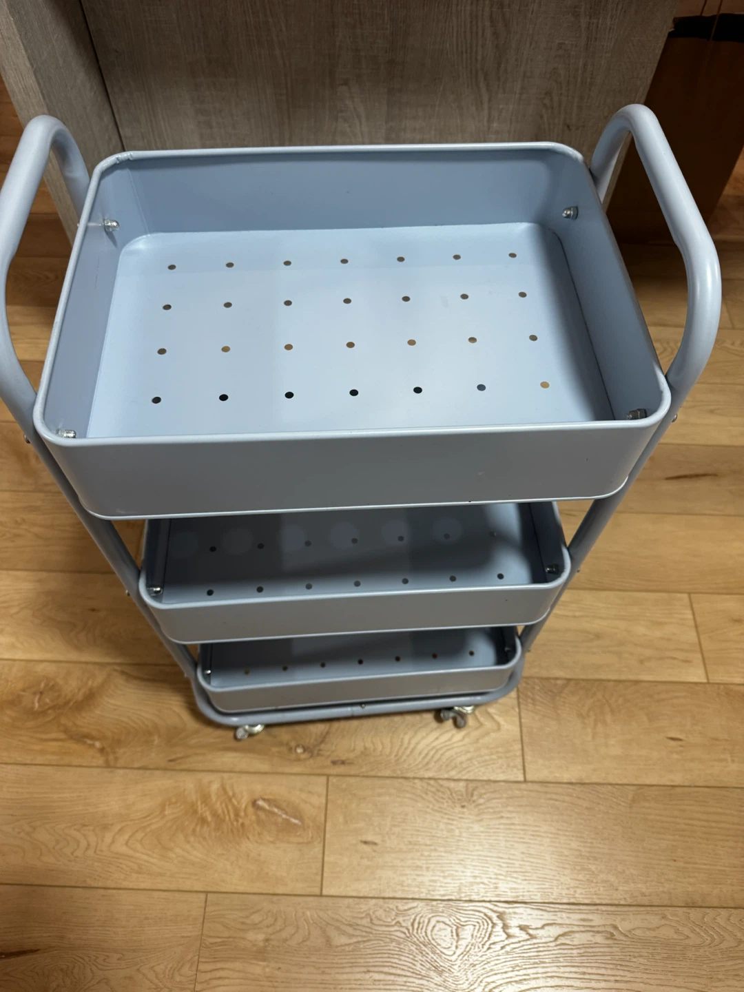 3-Tier Metal Trolley/Utility Cart - Blue - photo 2