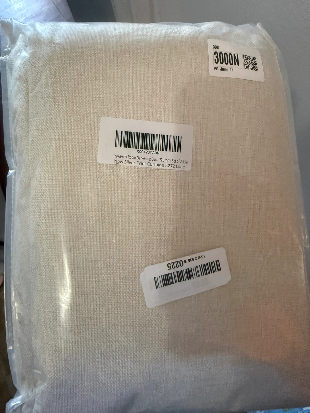 100% Blackout Shield Linen Textured Curtains - Butter Cream