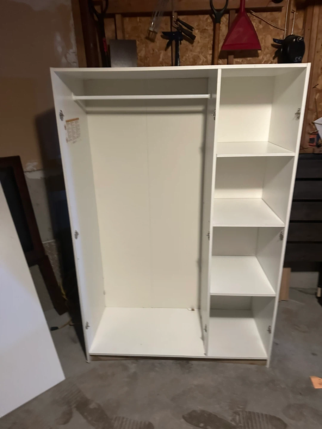 White Wardrobe with Shelving - photo 4