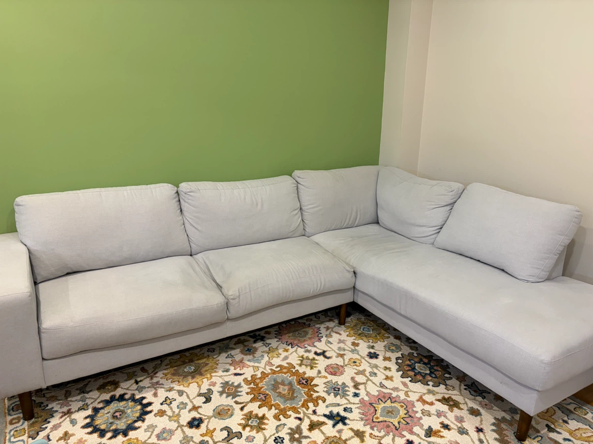 Light Grey Sectional Sofa - photo 2