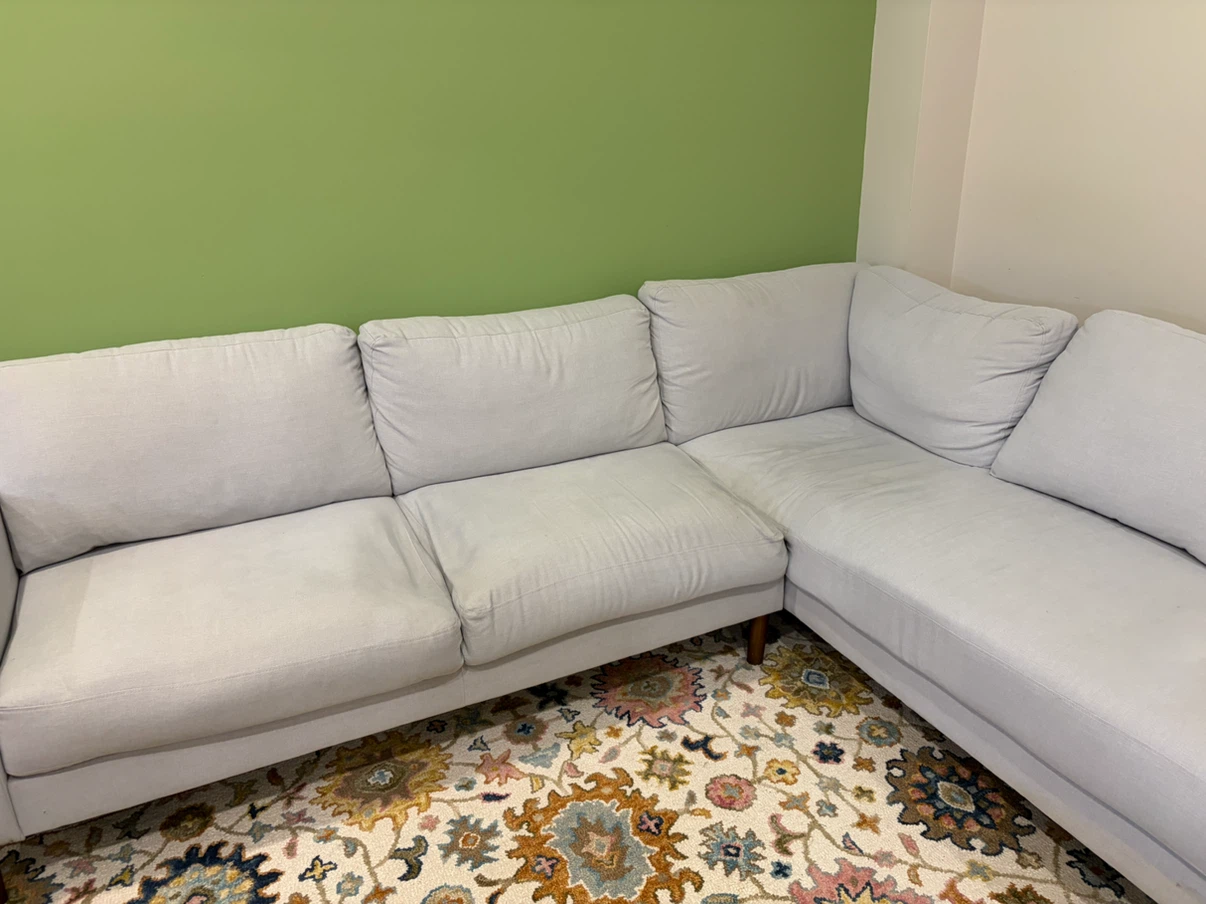 Light Grey Sectional Sofa - photo 3