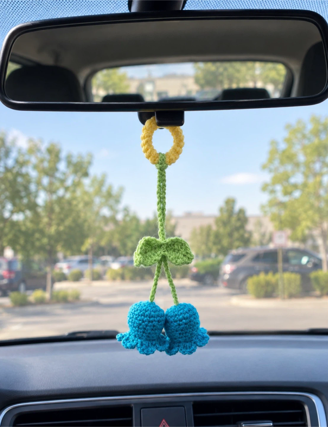 Handmade Crochet Car Mirror Hanger