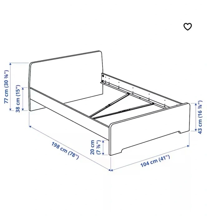 IKEA ASKVOLL Twin Bed with ÅBROTTEN Foam Mattress - photo 5