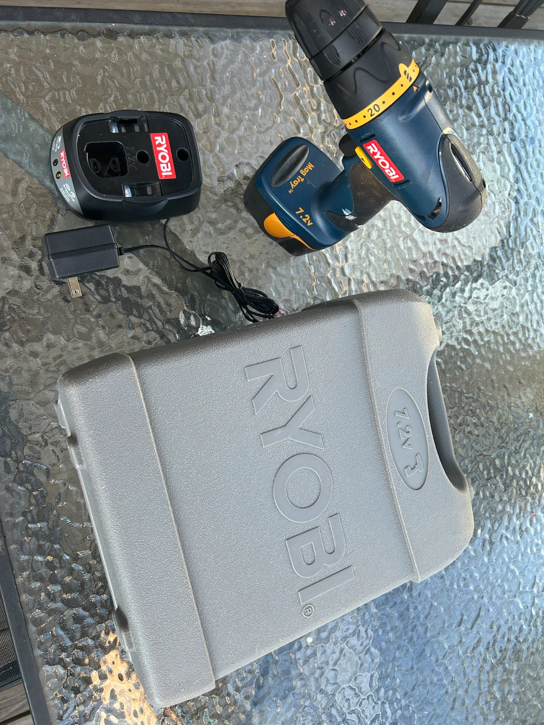 Ryobi 7.2V Cordless Drill with Charger and Case