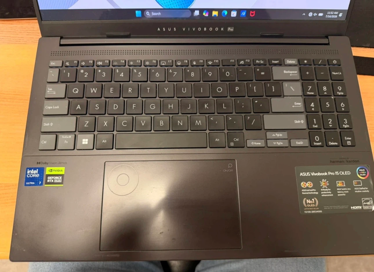 ASUS Vivibook Pro 15 OLED - Core Ultra 7, RYX 4060, 40GB RAM - photo 3