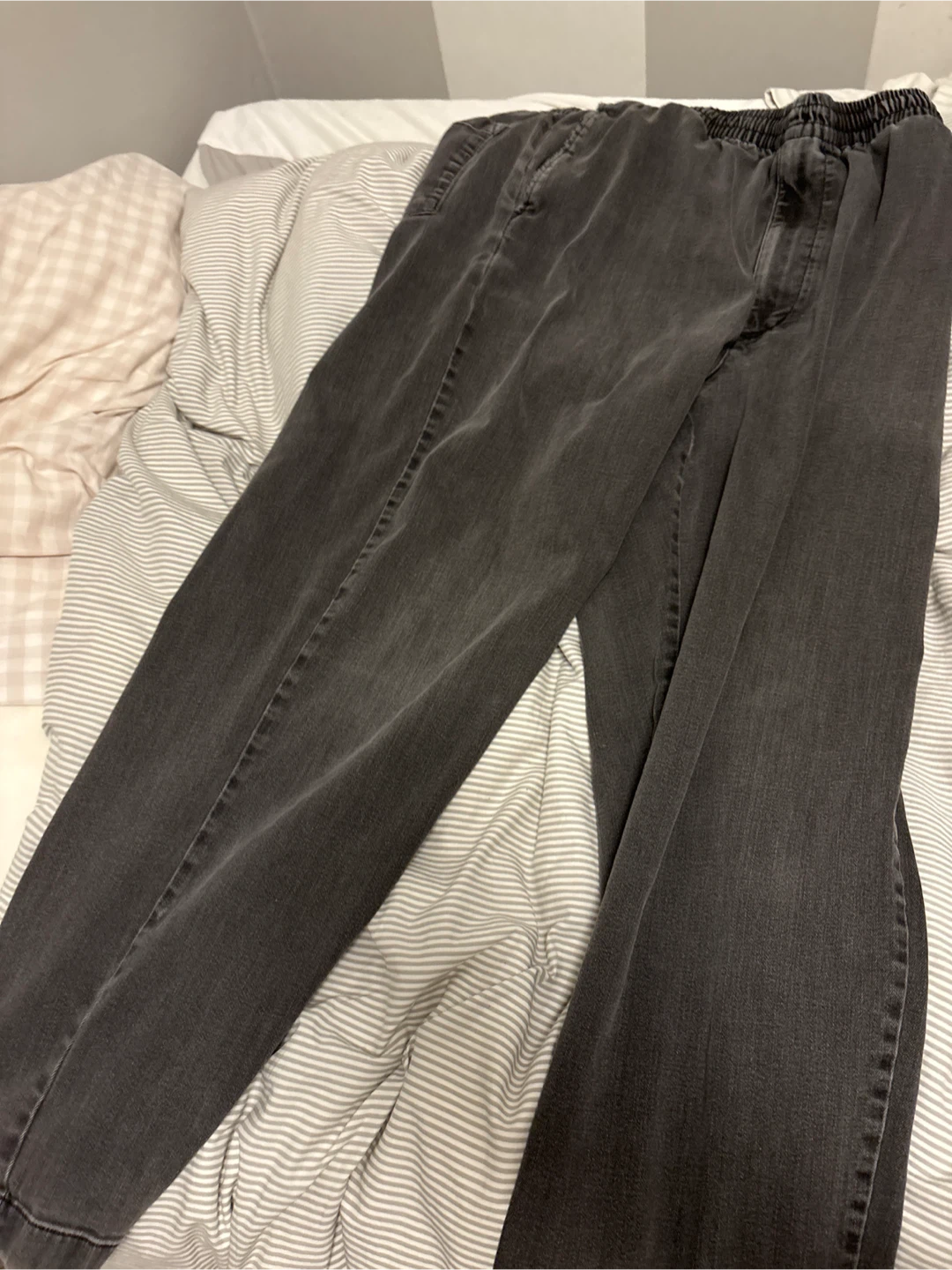 Black Denim Jogger Pants Uniqlo