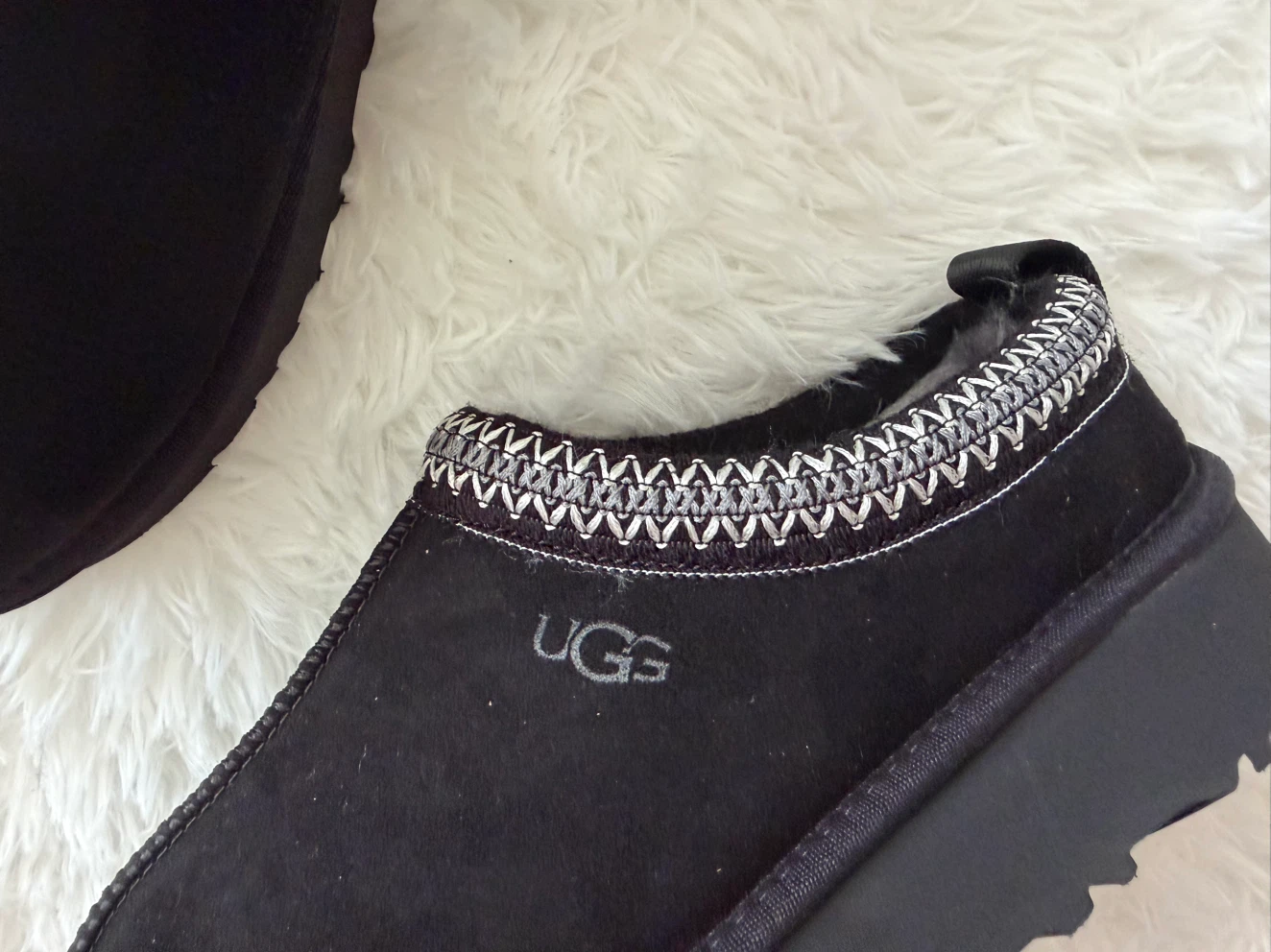 UGG Tasman Platform Slippers Black Size 8 - photo 3