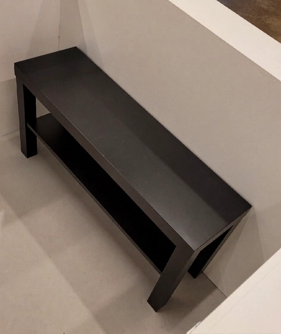 IKEA Lack bench in black