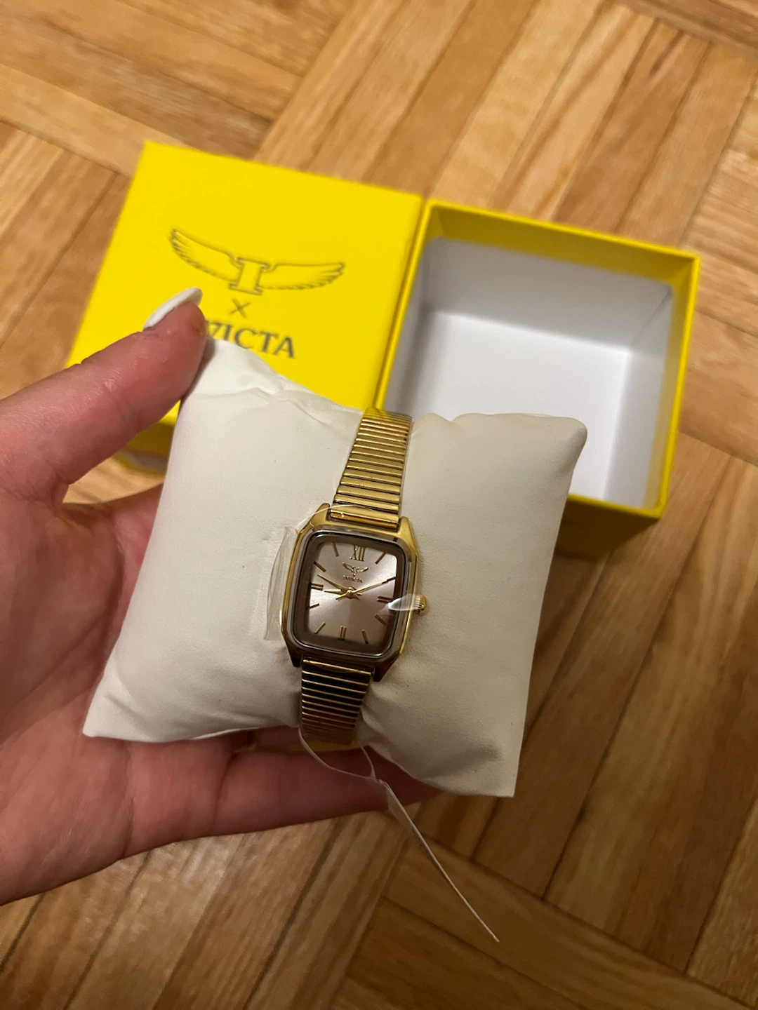NEW Invicta Gold Women’s Rectangular Watch + Box - photo 2