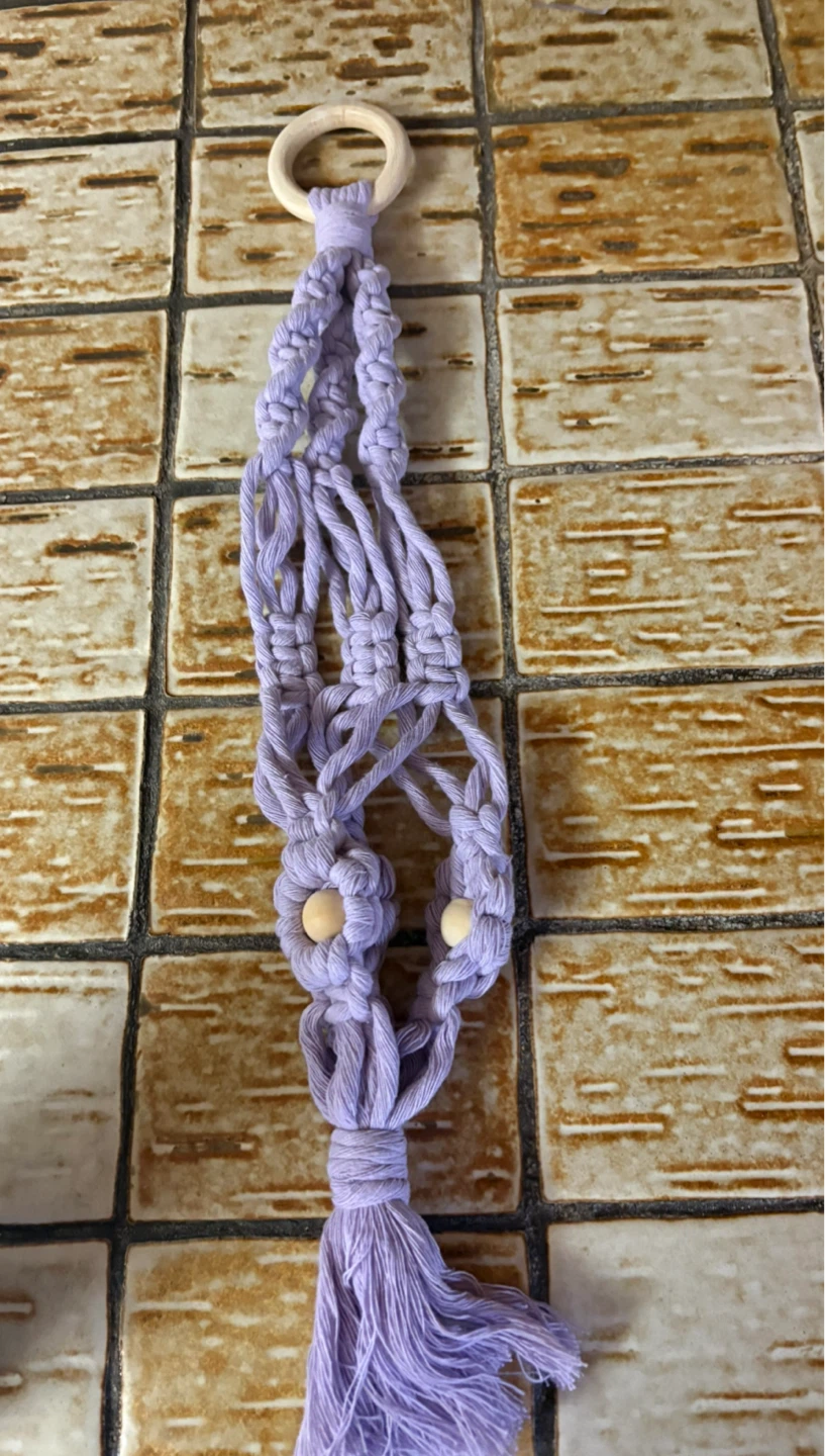 Lavender Macrame Plant Hanger - photo 4