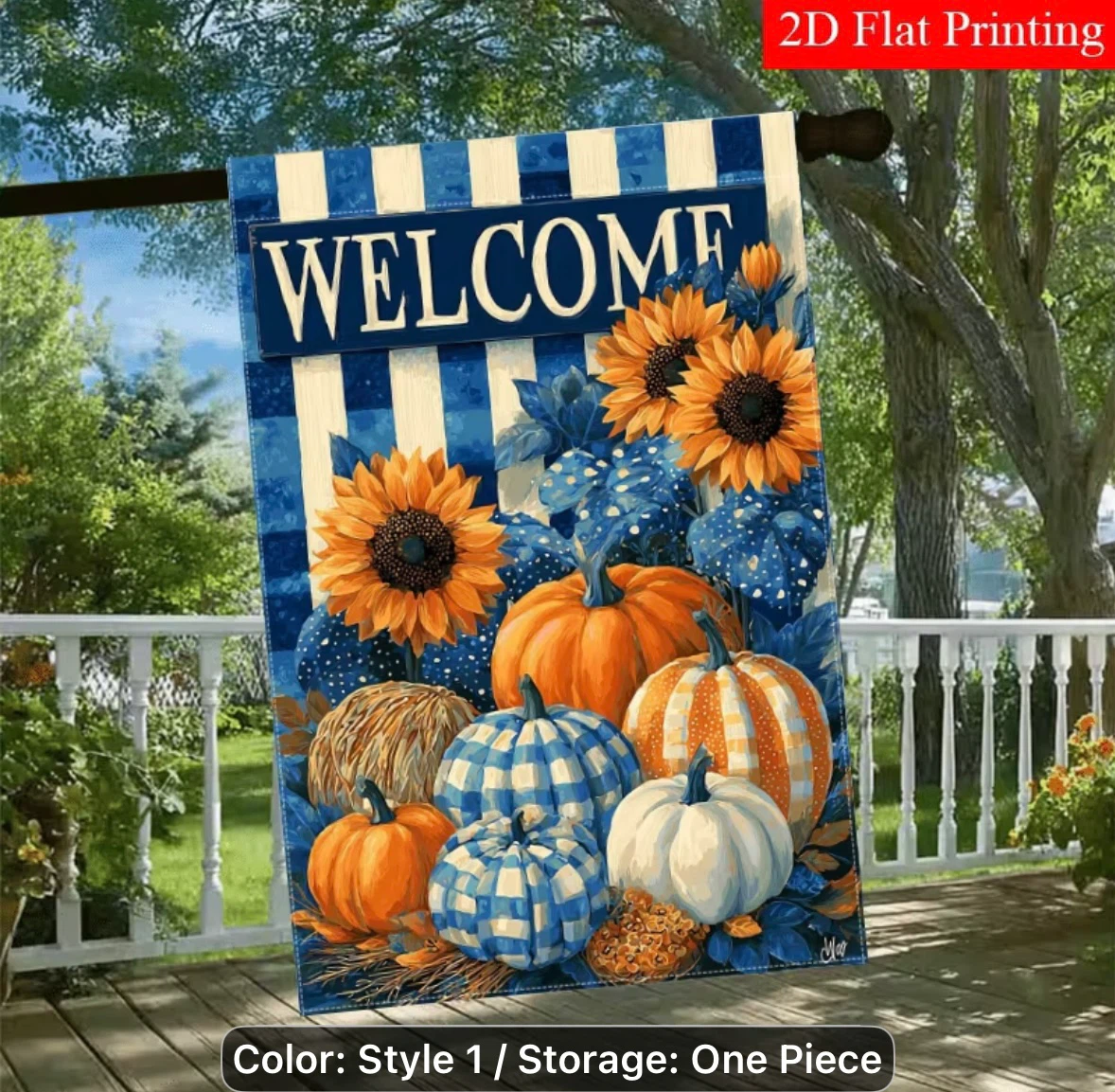 Fall Welcome Garden Flag