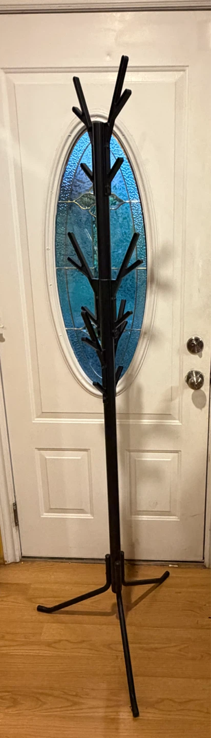 Black Tree-Style Coat Rack