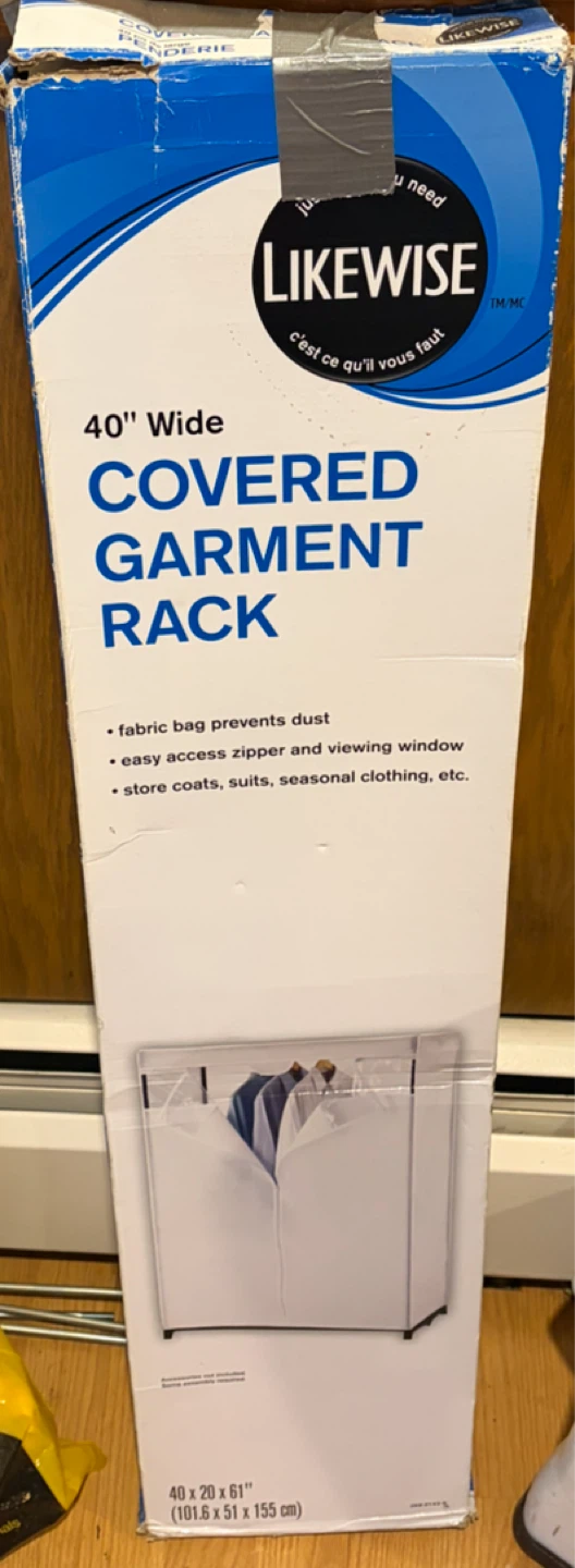 Likewise 40 Inch Covered Garment Rack