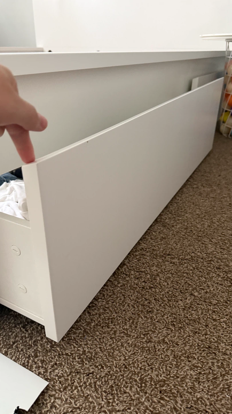 IKEA MALM Queen High Bed Frame with 4 Storage Boxes - photo 2
