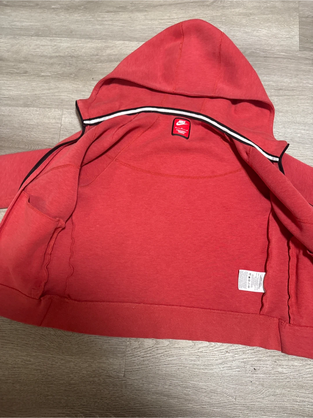 Nike Tech Fleece Full-Zip Hoodie Red - photo 4