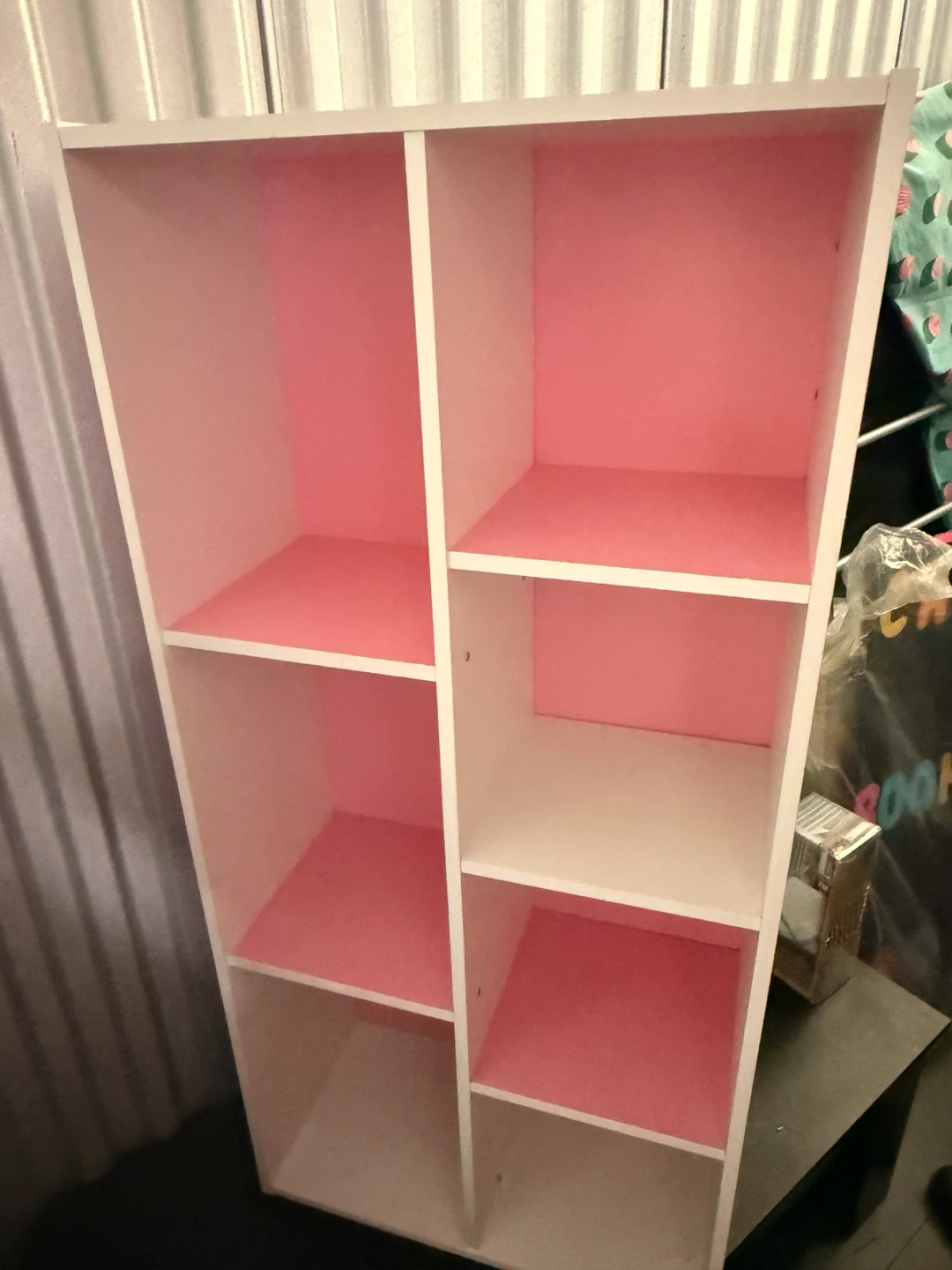 White and Pink 6-Cube Bookshelf - photo 2