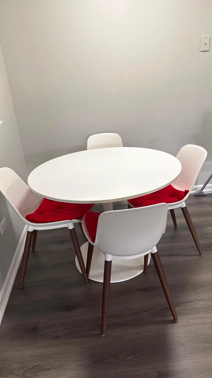 IKEA DOCKSTA table and four GRONSTA chairs