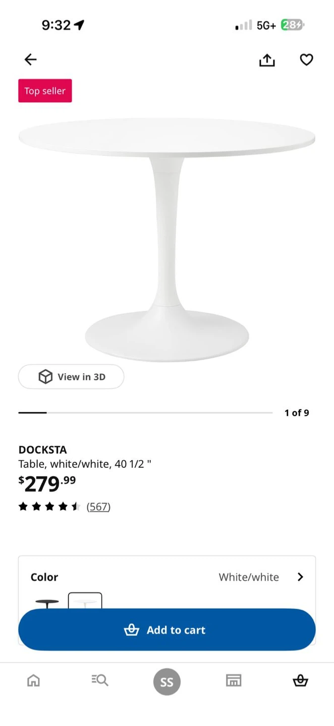 IKEA DOCKSTA table and four GRONSTA chairs - photo 2