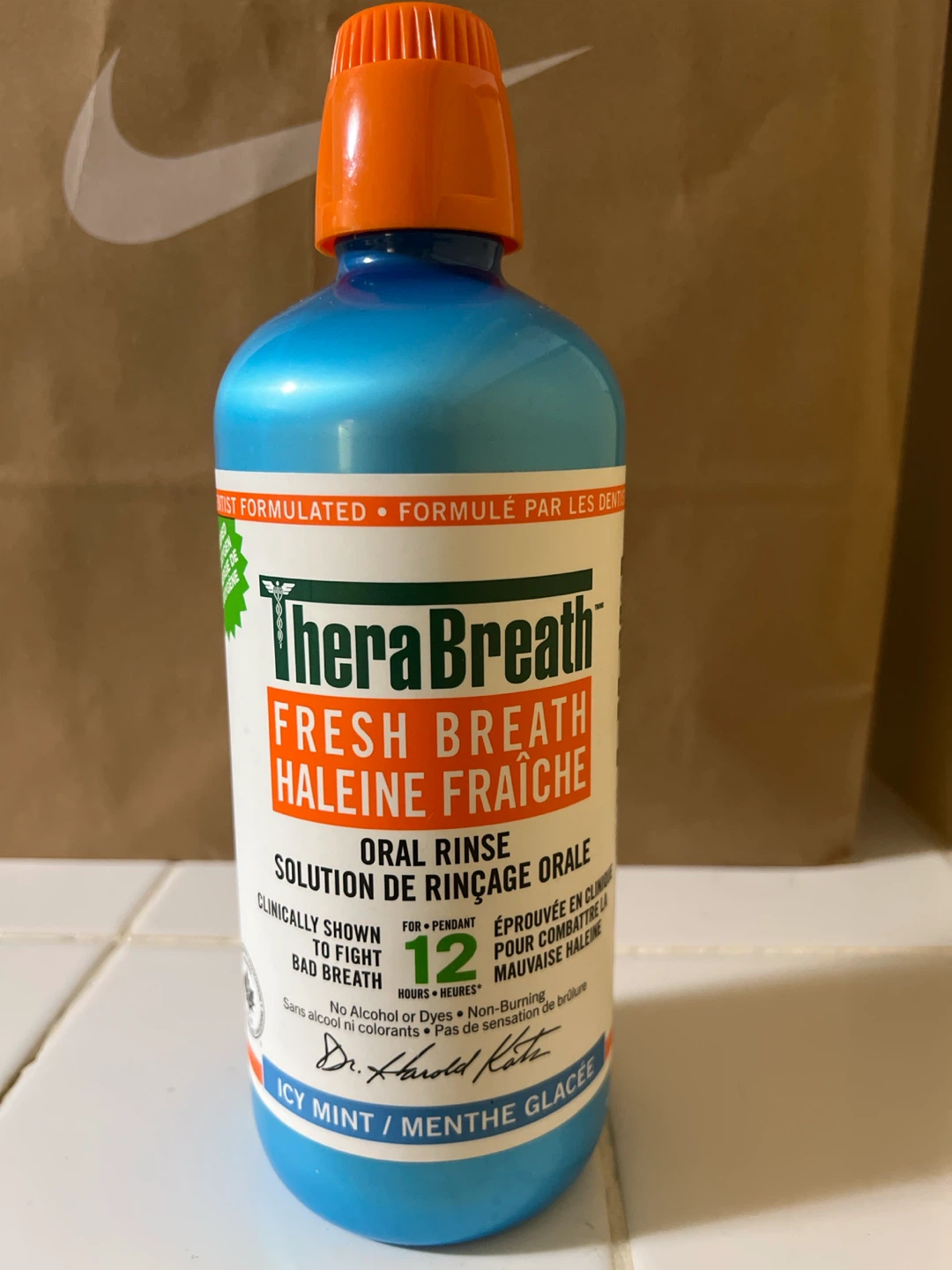TheraBreath Icy Mint Oral Rinse 1L