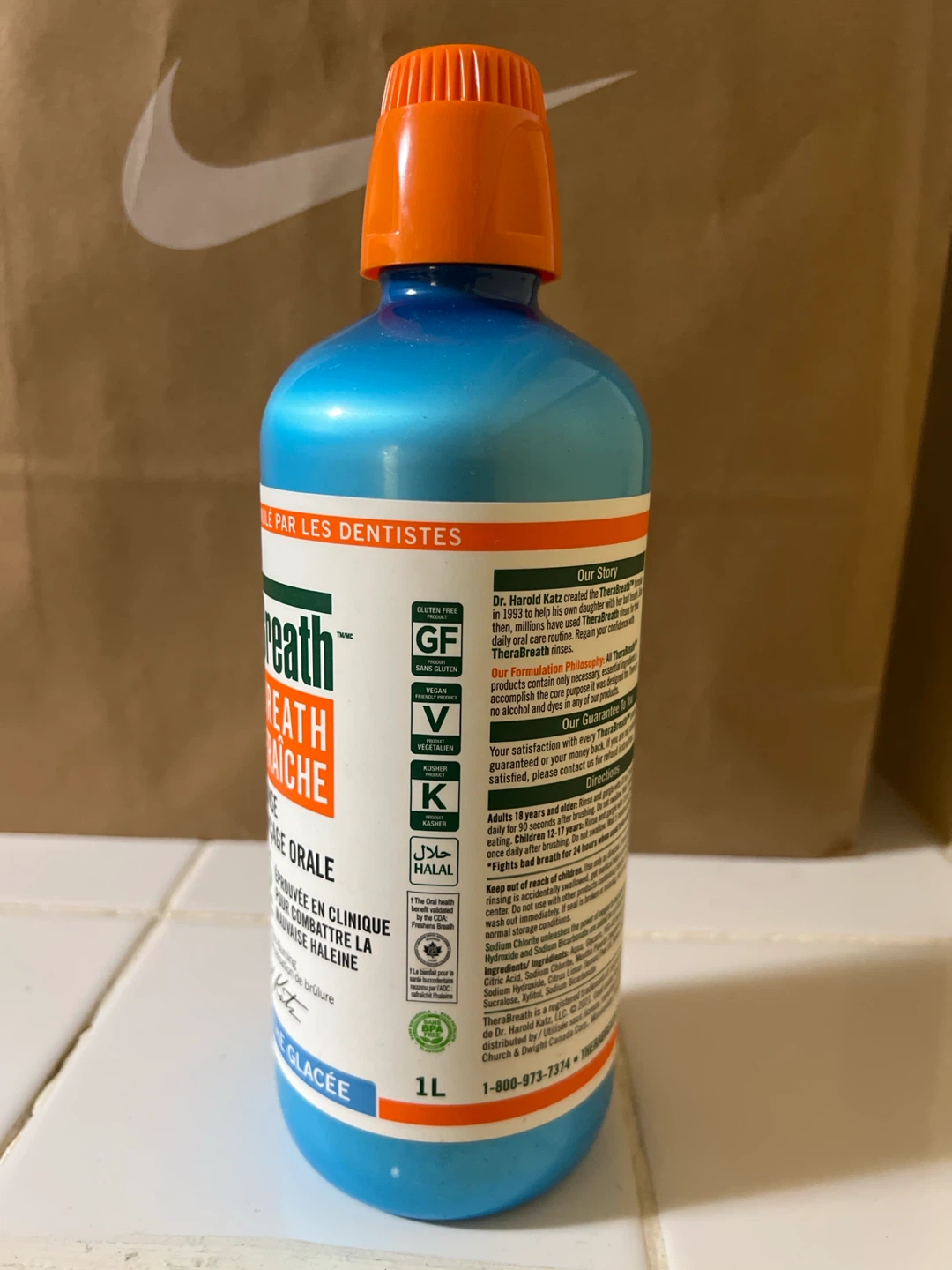 TheraBreath Icy Mint Oral Rinse 1L - photo 2