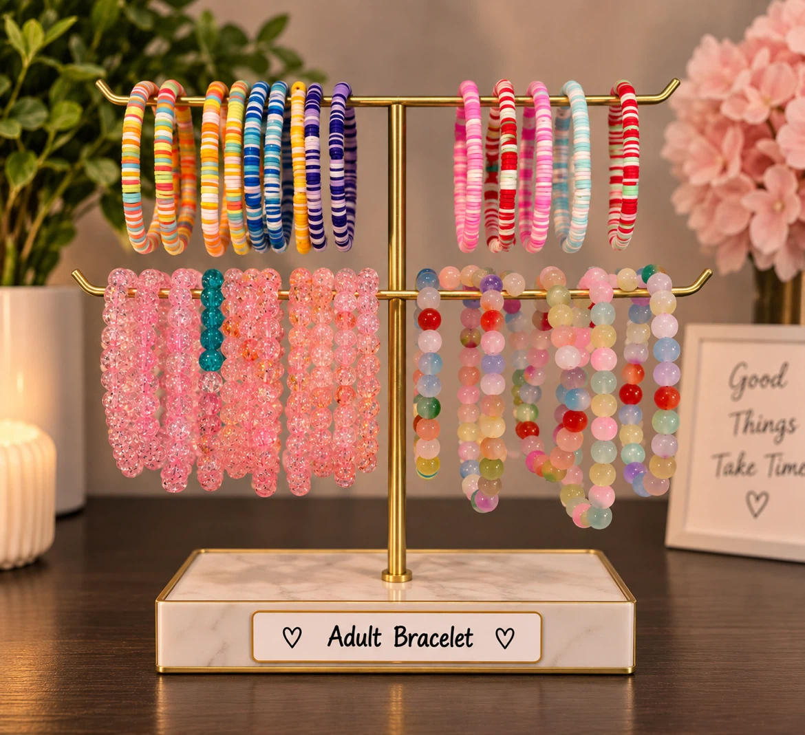Assorted Beaded Bracelets and Keychains with pens and ID holders - photo 2