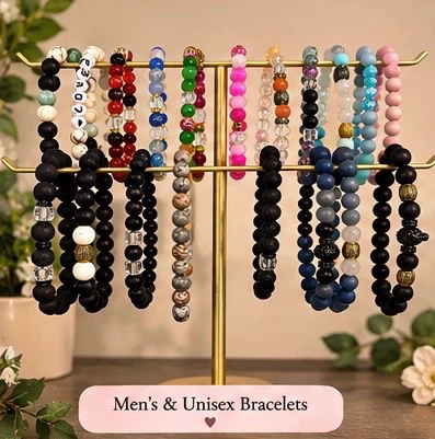 Assorted Beaded Bracelets and Keychains with pens and ID holders - photo 4
